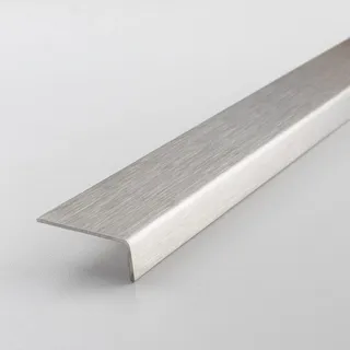PROVISTON Mini-Winkelprofil Edelstahl 32 mm Edelstahl matt Bauprofil Ungebohrt Kombiwinkel | Proviston