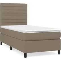 vidaXL Boxspringbett 100 x 200 cm Taupe