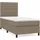 vidaXL Boxspringbett 100 x 200 cm Taupe