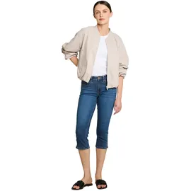 Tom Tailor Damen TTLENE Capri Jeans mit hohem Stretch, blau, Uni, Gr. 31