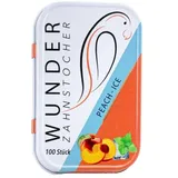 Wunder Zahnstocher mit Geschmack - Metalldose - Pfirsich/Ice