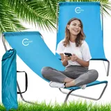 Liegestuhl, Gartenstuhl, Strandstuhl, Klappbarer Balkonstuhl, Campingstuhl + Tasche