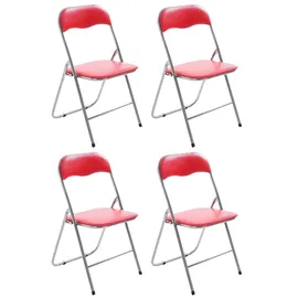CLP Klappstuhl Felix 45 x 45 x 78 cm rot/silber 4 St.
