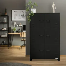ML-Design Aktenschrank 75x40x120 cm Schwarz