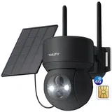 ieGeek Überwachungskamera 4G LTE Überwachungskamera Aussen mit SIM Karte (Aussen, Außenbereich, Wald, Farm, Campingbus, Straße, 355°/90° Schwenkbar PTZ Kabellos IP Kamera Ohne WLAN Outdoor Kamera, 1-tlg., 2K Farbe Nachtsicht aussenkamera PIR Erkennung 2-Wege-Audio, 4-fachen digitalen Zoom IP66 Wasserdicht für Garten, Hof) schwarz