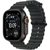 Apple Watch Ultra 3 GPS + Cellular 49 mm Titangehäuse Schwarz Ocean Armband Schwarz