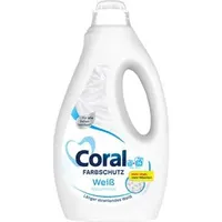Coral Waschmittel Farbschutz Weiß Vollwaschmittel, flüssig, 1,3 Liter, Waschladungen 26