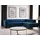 Sofnet Ecksofa mit Schlaffunktion und Bettkasten, Wohnlandschaft mit einstellbare Kopfstützen, Couch, Sofa, Bettsofa, Schlafsofa (Blau (Kronos 09),...