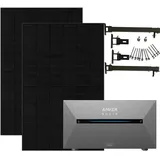 ANKER SOLIX 2 Pro 910W Balkonkraftwerk mit 2×455W JA Solar ModuleHalterung für Flachdach