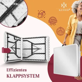 Kesser Campingtisch klappbar 183x76 cm Weiß