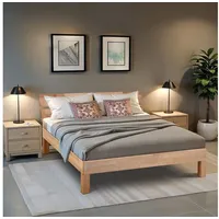 Coemo Bett Massivholz Leah in Buche natur | Gr.: