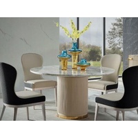 JVmoebel Esstisch Runder Rund Tisch Wohnzimmer Küche 135cm Luxus weiß