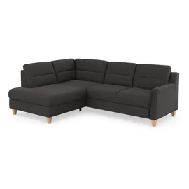 sit&more Ecksofa SIT & MORE "Farö L-Form", grau (fango), B:251cm H:90cm T:187cm, Sofas, Ecksofa, inklusive Federkern, wahlweise mit Bettfunktion und Bettkasten