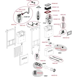 alcadrain s.r.o. alcadrain WC Sanitärmodul AM118/850 Betätigung von oben oder vorne