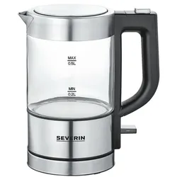 SEVERIN Mini Glas-Wasserkocher WK 3472 - 0,5 L transparent, 19.5x19.5x10.5 cm