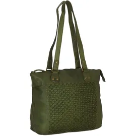 GREENLAND Femi & Nine Schultertasche Leder Grün