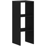 vidaXL Bücherregal Stapelbar Schwarz Eichen-Optik 30x30x80 cm