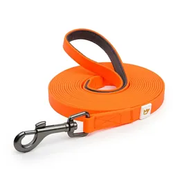 Rudelkönig Schleppleine 5m gelb Hundeleine Trainingsleine Hund robust langlebig verstellbar Outdoor Gassi