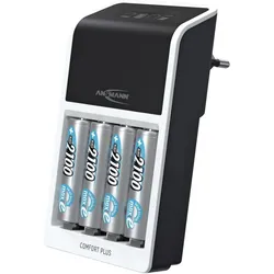 ANSMANN Akku-Ladegerät inkl. Akkus Comfort Plus + 4×AA Akku