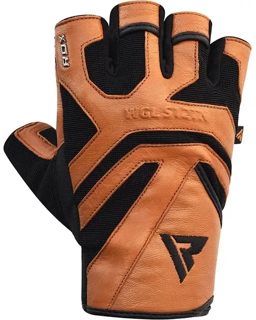 RDX GYM GLOVE LEATHER S12 TAN L