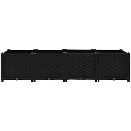 vidaXL Hochbeet 160 x 40 x 34,7 cm Schwarz