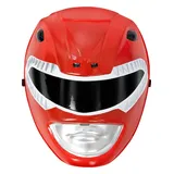 Funidelia | Power Ranger Maske rot für Jungen Film und Serien, Superhelden, Zeichentrickfilm - Zubehör für Kinder, Zubehör für Kostüm - Rot