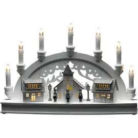 Konstsmide LED-Holzsilhouette Häuser 10 Dioden 10 x 43 x 28 cm