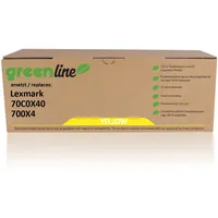 TonerPartner greenline ersetzt Lexmark 70C0X40 / 700X4 Tonerkartusche, gelb