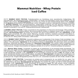 Mammut Whey Protein Iced Coffee Pulver 1000 g