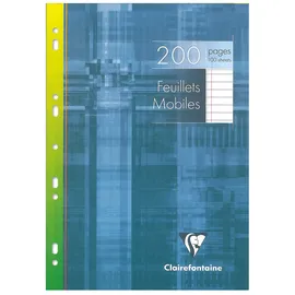 Clairefontaine 1756C - Packung Ringbucheinlagen mit 100 A4 (21x29,7cm), 90g, liniert mit Rand,