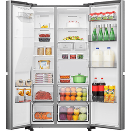 Hisense RS 818 N 4 TIE 1 Side-by-Side (632 l, E, 1790 mm hoch, Inox-Look)