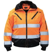 Korntex Hi-Vis Pilotenjacke Arbeitsjacke Wasserdicht Winddicht Orange - L