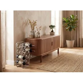FineBuy Weinregal 34 x 15 x 47 cm Silber