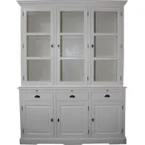 Casa Padrino Landhausstil Küchenschrank Weiss 167 x 51 x H. 219 cm - 2 Teiliger Küchenschrank