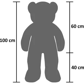 Brubaker XXL Panda 100 cm groß mit Seni Seviyorum Herz Stofftier Plüschtier Kuscheltier Teddybär