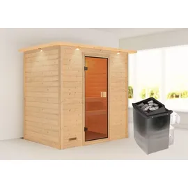Karibu Selena inkl. 9 kW Ofen + int. Steuerung + Dachkranz