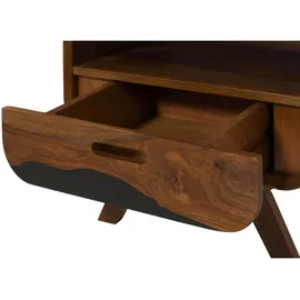 MASSIVMOEBEL24.DE Nachtschrank Mailand 50 x 40 x 43 cm Dunkelbraun