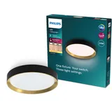 Philips Hanno LED-Deckenleuchte LED 24 W Schwarz, Gold