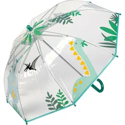Stockregenschirm STERNTALER "Dino Rexi", Kinder, transparent, Regenschirme