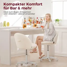 COMHOMA Drehstuhl Kunstleder Beige