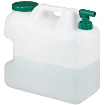 Relaxdays Wasserkanister mit Hahn 20 Liter grün/weiß 19,5 cm x 37 cm x 36,5 cm