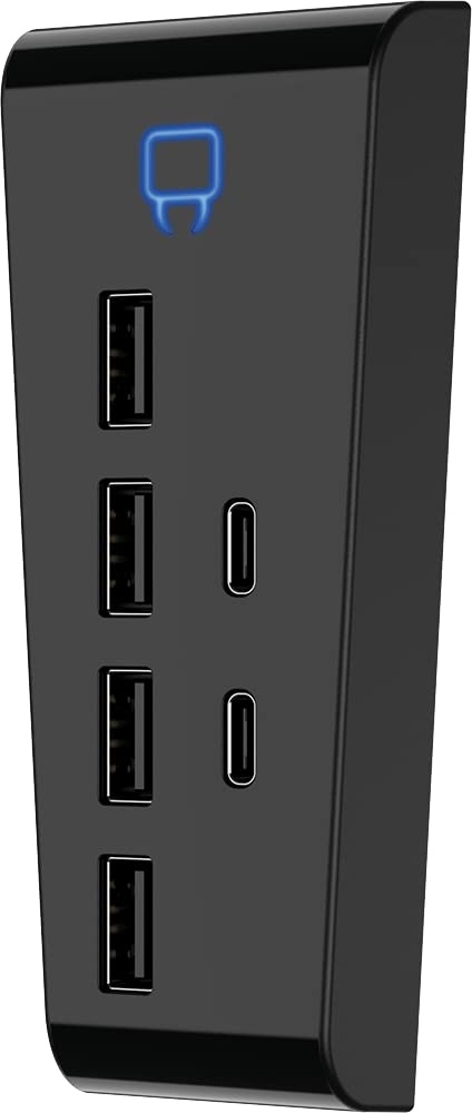 Venom 6-Port-USB-Hub – inklusive 4 x USB 2.0 und 2 x USB Typ C (PS5)
