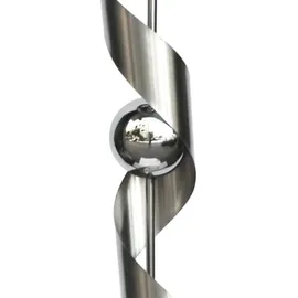 Harms Import Edelstahl Gartenstecker Spiralen Design 140 cm Weiß