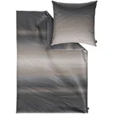 Bugatti Bettwäsche 135 x 200 cm - 100% Baumwolle, Reißverschluss, anschmiegsam, weich & waschbar, Mako Satinbettwäsche bugatti", grau beige),