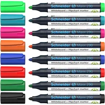 Schneider Maxx 290 Whiteboard- und Flipchart-Marker 8 St. Schwarz/Weiß/Mehrfarbig