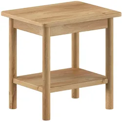 Home affaire Nachtkonsole »Olive, aus teilmassiver Eiche, natur lackiert«, (B/H/T ca. 50x50x40cm, recht oder links anstellbar), mit einem Ablageboden, universell einsetzbar Home affaire Eiche natur