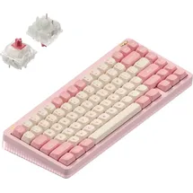 nuphy Halo75 v2 Mechanische Tastatur QMK/VIA, QWERTY US, Bluetooth / 2.4GHz - Sakura Fizz Silent Red Switch)