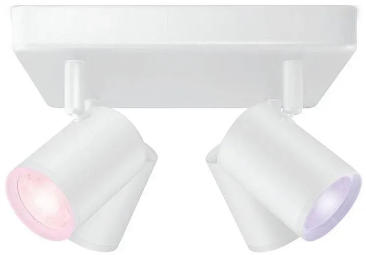 WiZ Colors 8719514554559 IMAGEO Deckeneinbaustrahler 4xGU10 | 4x5W | 345lm | 2200-6500K | RGB - weiß