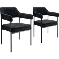 Tectake tectake® Armlehnstuhl, gepolstert, Stahlbeine, 58 x 62 x