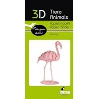 Fridolin 3D Papiermodell - Flamingo